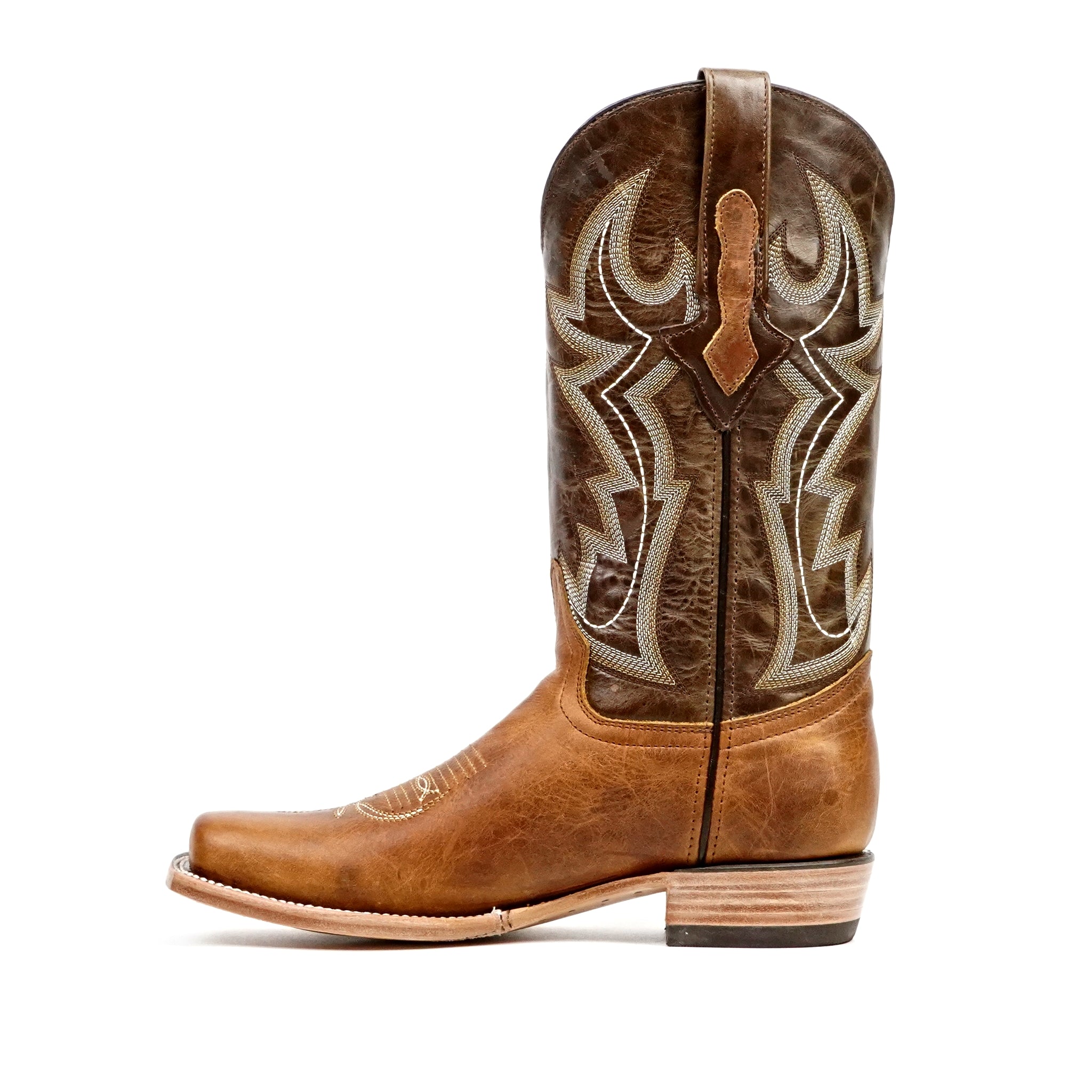 Fresno Tan Cowboy Boots - Narrow Square Toe (E906)