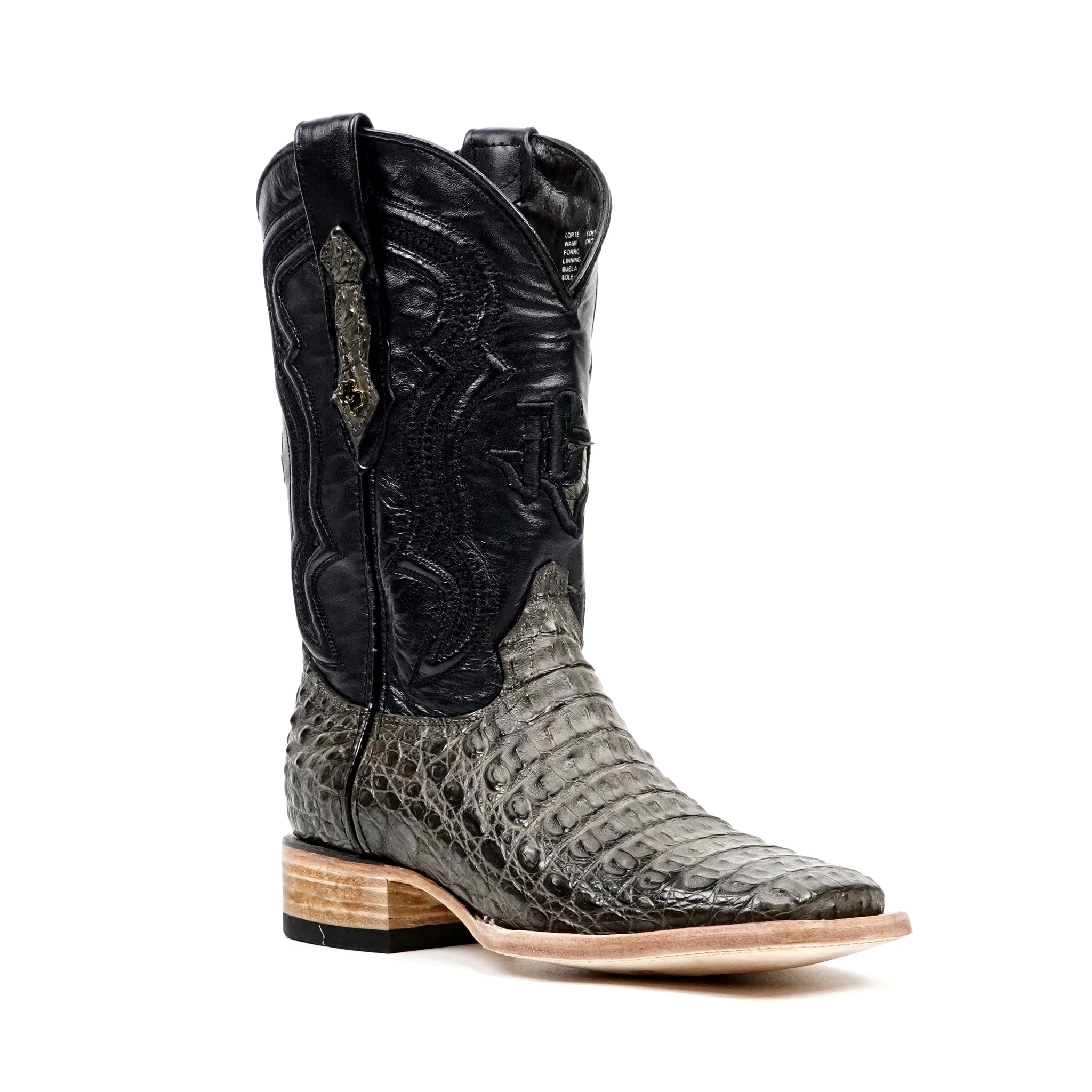 Rhodes Caiman Hornback Boots - Serpentine - Square Toe (LM10)