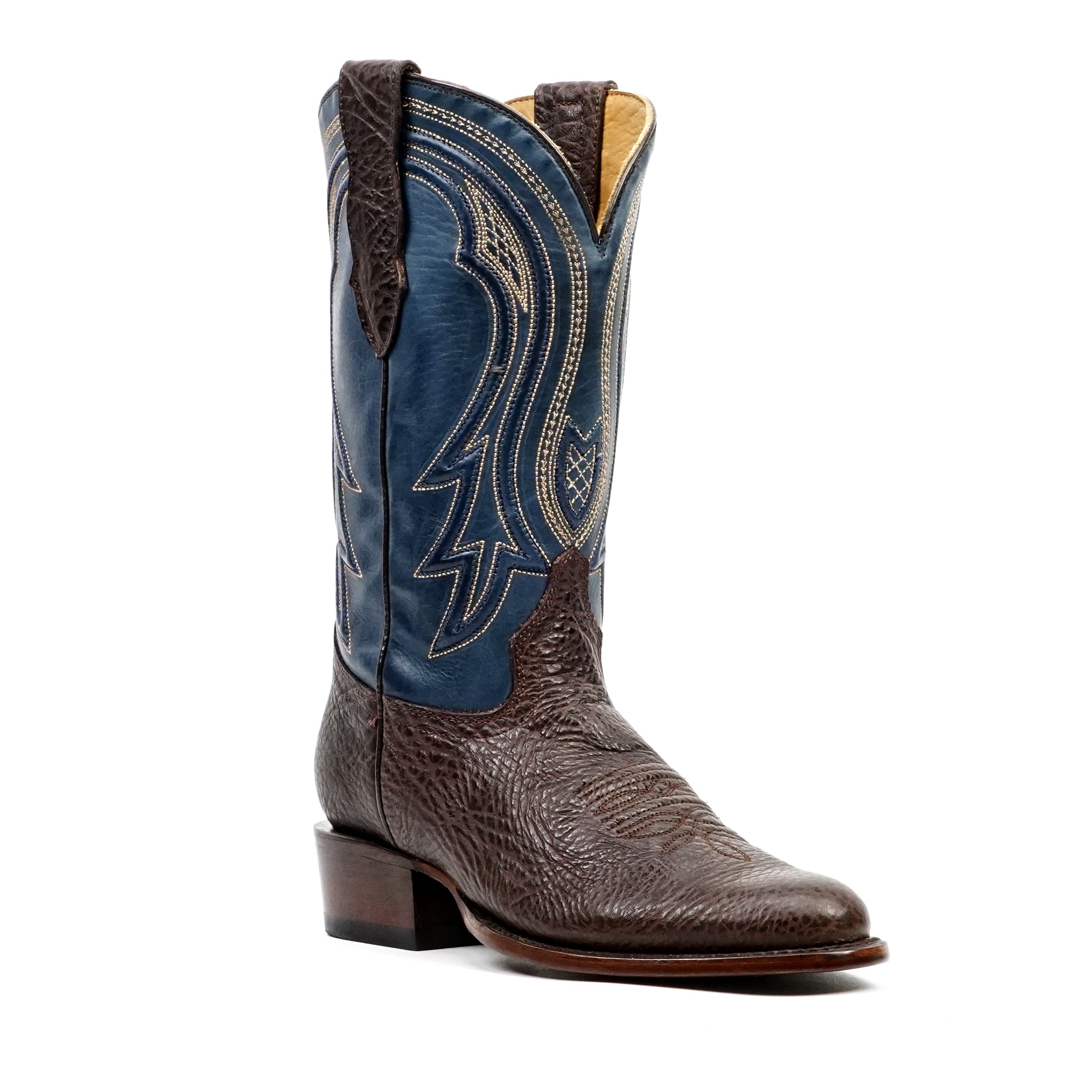 Bull Shoulder Cowboy Boots - Clayton Brown - Roper Toe (TS203)