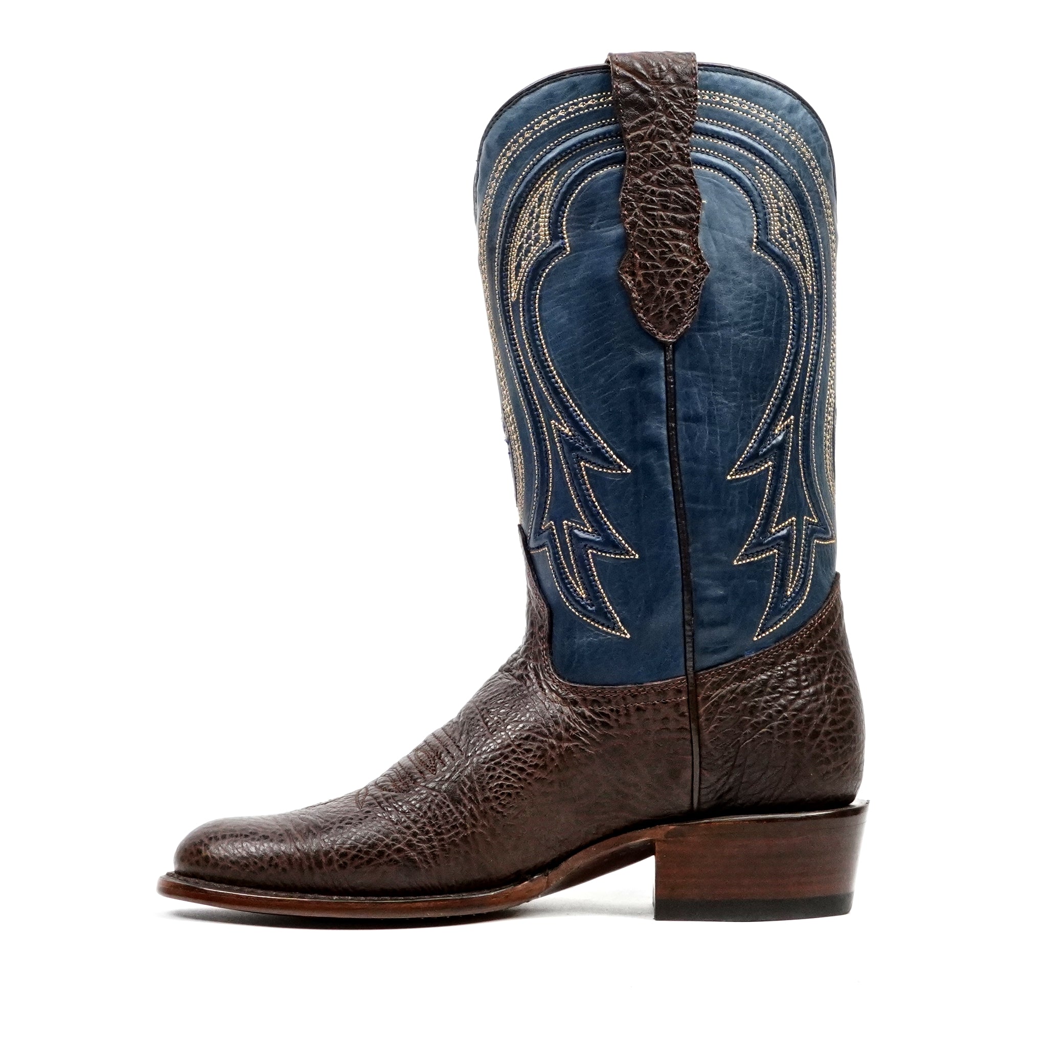 Bull Shoulder Cowboy Boots - Clayton Brown - Roper Toe (TS203)