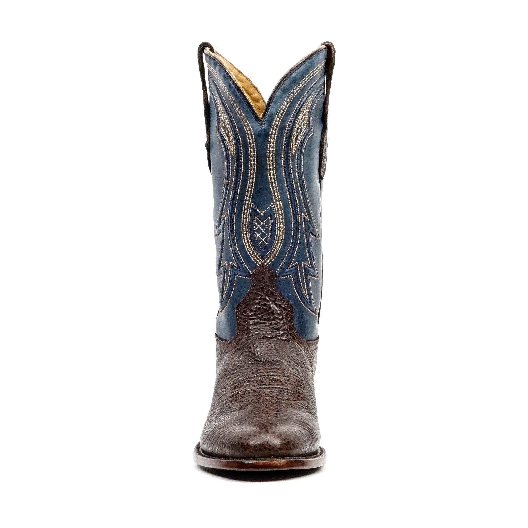Bull Shoulder Cowboy Boots - Clayton Brown - Roper Toe (TS203)
