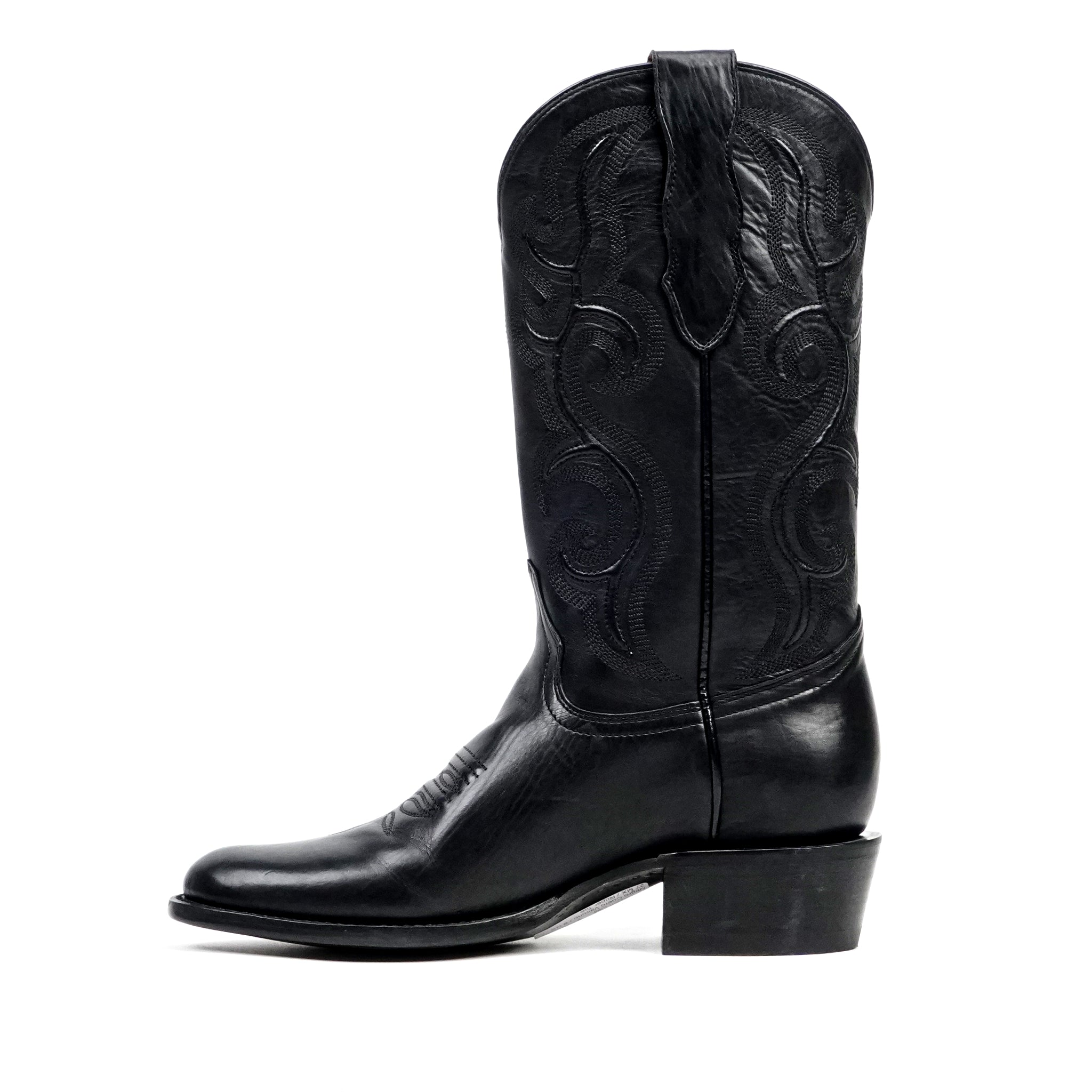 Boney Cowboy Boots - Clayton Black - Roper Toe (TS203)