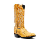 Botas Ostrich Buttercup - Piel Gofrada - Puntera Redonda (E436)