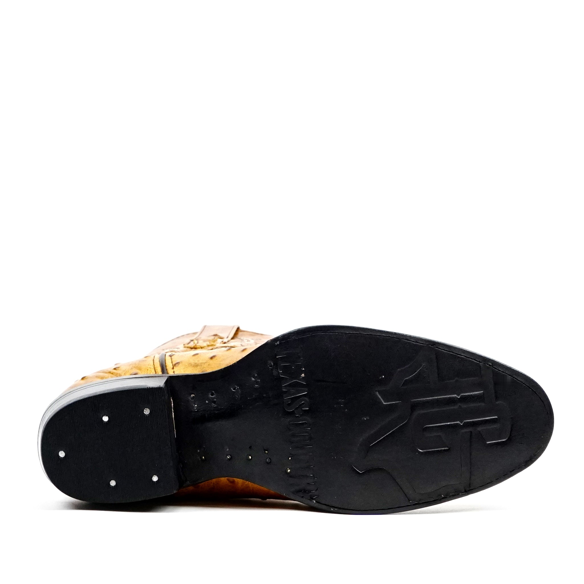 Botas Ostrich Buttercup - Piel Gofrada - Puntera Redonda (E436)