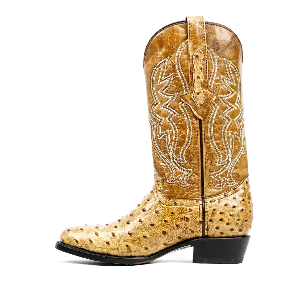 Botas Ostrich Orix - Piel Repujada - Punta Redonda (E436)