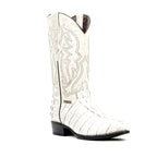 Botas de Piel de Cocodrilo (hueso de la cola) - Piel Grabada - Punta Redonda (E437)