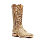 Botas Jumbo Python Cappuccino - Piel Gofrada - Punta Cuadrada (E682)