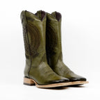 Botas Cowboy Cleyton Olive - Punta Cuadrada (E944)