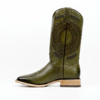 Botas Cowboy Cleyton Olive - Punta Cuadrada (E944)