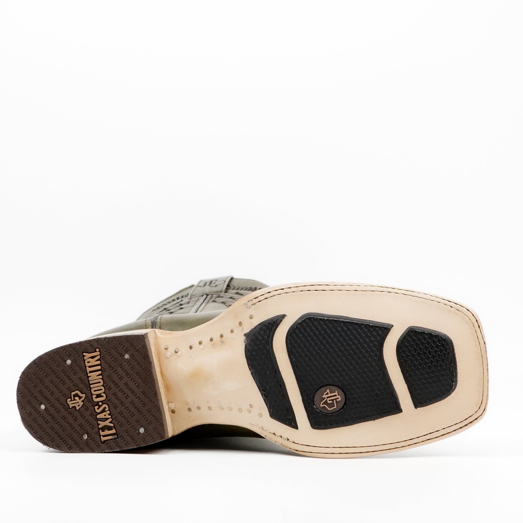 Botas Cowboy Cleyton Olive - Punta Cuadrada (E944)