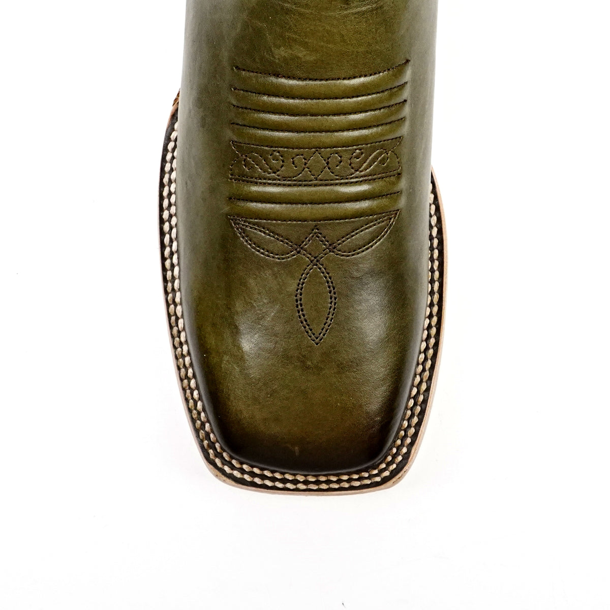 Botas Cowboy Cleyton Olive - Punta Cuadrada (E944)
