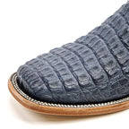 Rhodes Caiman Hornback Boots - Denim Blue- Square Toe (LM10)