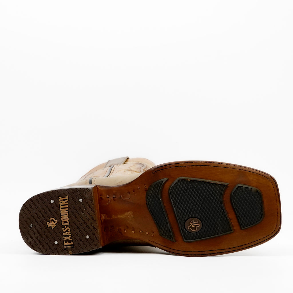 Fawn Cowboy Boots - Square Toe (E951)
