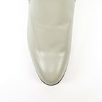 White Nappa Ankle Boots - Round Toe (E500)