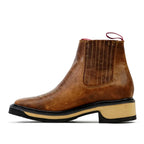 Rustic Honey Double Density Sole Ankle Boots - Square Toe (E1200)