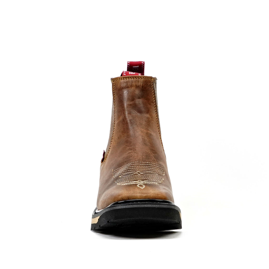 Rustic Honey Double Density Sole Ankle Boots - Square Toe (E1200)