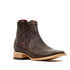 Cowboy Style Alamo Brown Ankle Boots - Square Toe (E1200)