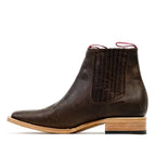 Cowboy Style Alamo Brown Ankle Boots - Square Toe (E1200)