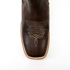 Cowboy Style Alamo Brown Ankle Boots - Square Toe (E1200)