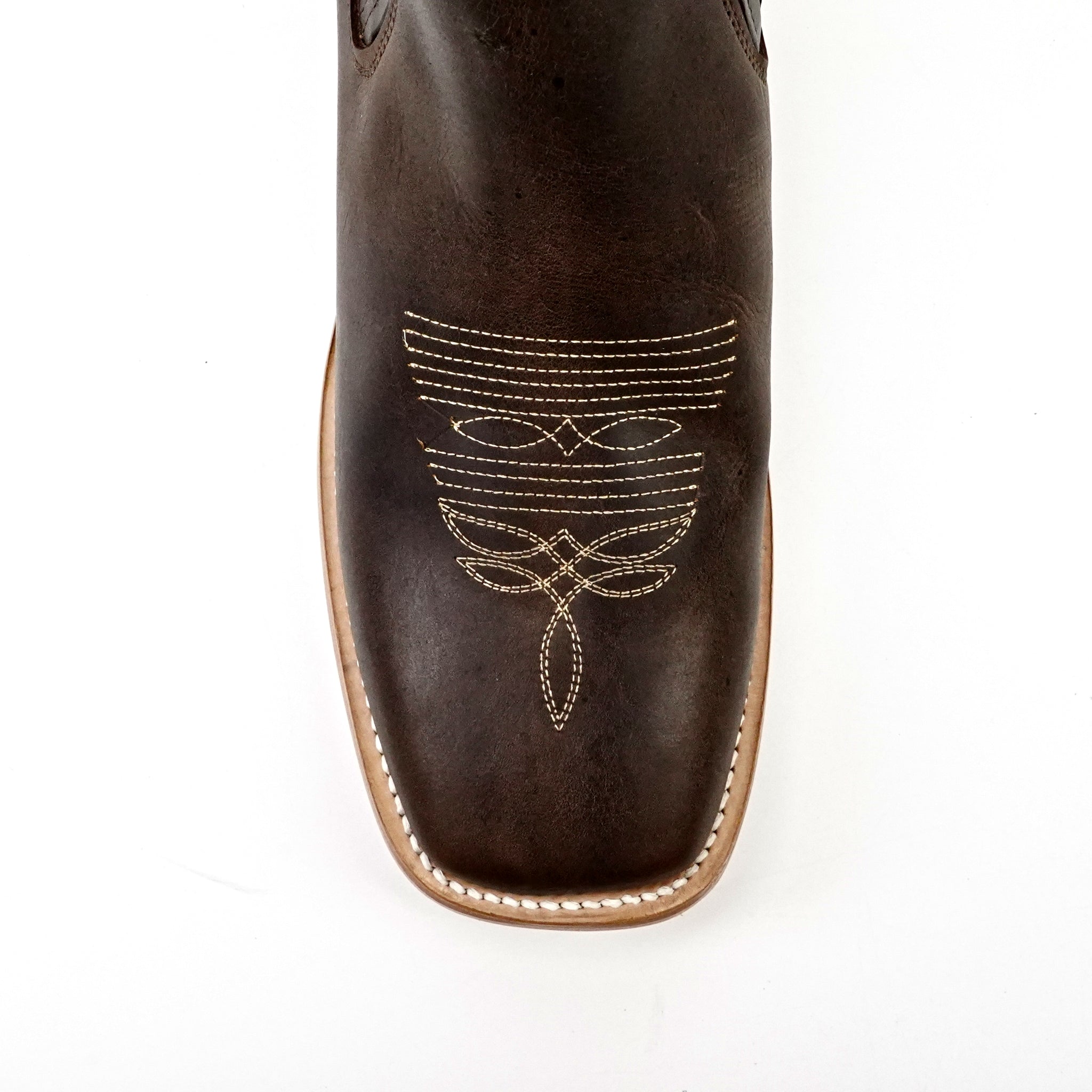 Cowboy Style Alamo Brown Ankle Boots - Square Toe (E1200)