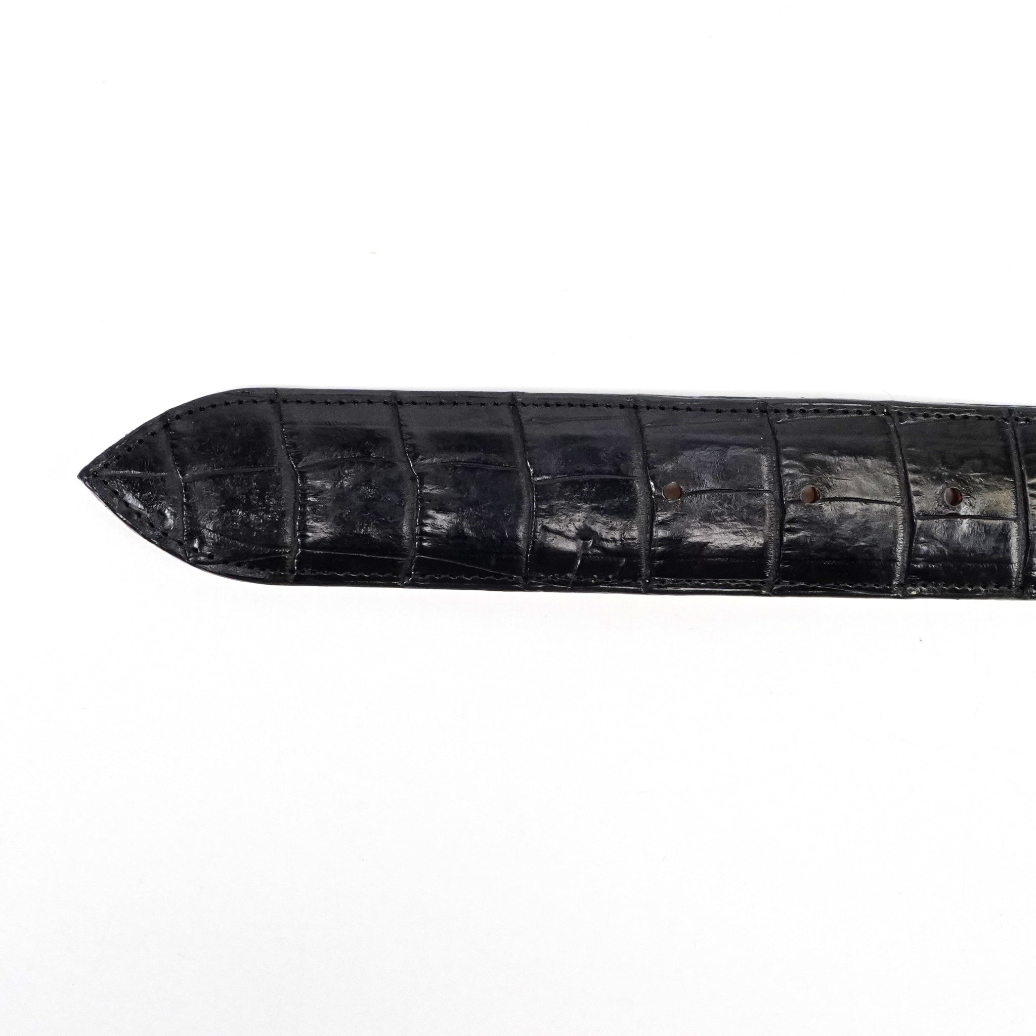 Exotic Full Quilt Alligator Belt - Black (C-001)