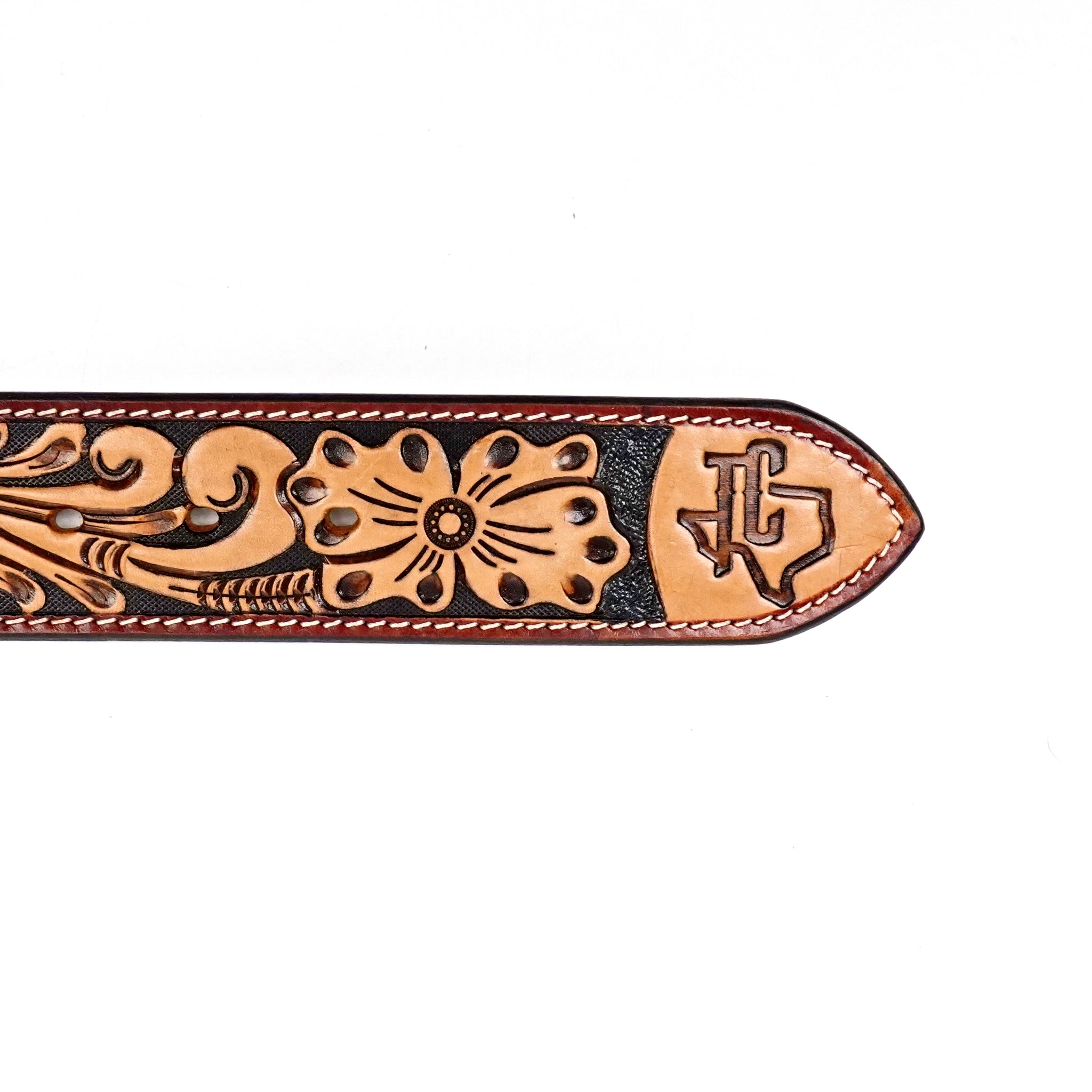 Hand-Tooled Leather Belt (MOD8)
