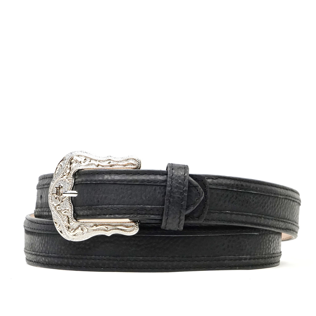 Cheyenne Black Leather Belt (C-V4601)
