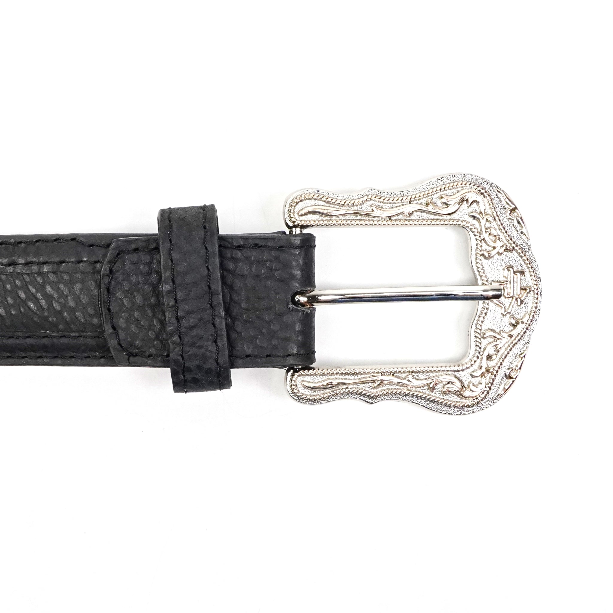 Cheyenne Black Leather Belt (C-V4601)