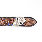 Hand-Tooled Leather Belt (B10)