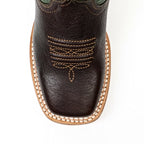 Kids Shrunken Choco Leather Boots - Square Toe (E3002)