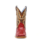 Botas Python para niños - Rojo - Punta cuadrada (eje de tabaco de Nigeria)