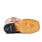 Botas Python para niños - Rojo - Punta cuadrada (eje de tabaco de Nigeria)