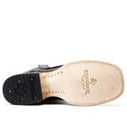 Botas Rhodes de cola de cocodrilo del Nilo - Cereza negra - Punta cuadrada (LM10)
