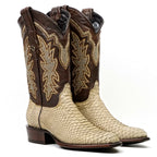 Botas Python Tanner - Cappuccino - Punta Roper (PN240)