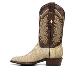 Botas Python Tanner - Cappuccino - Punta Roper (PN240)