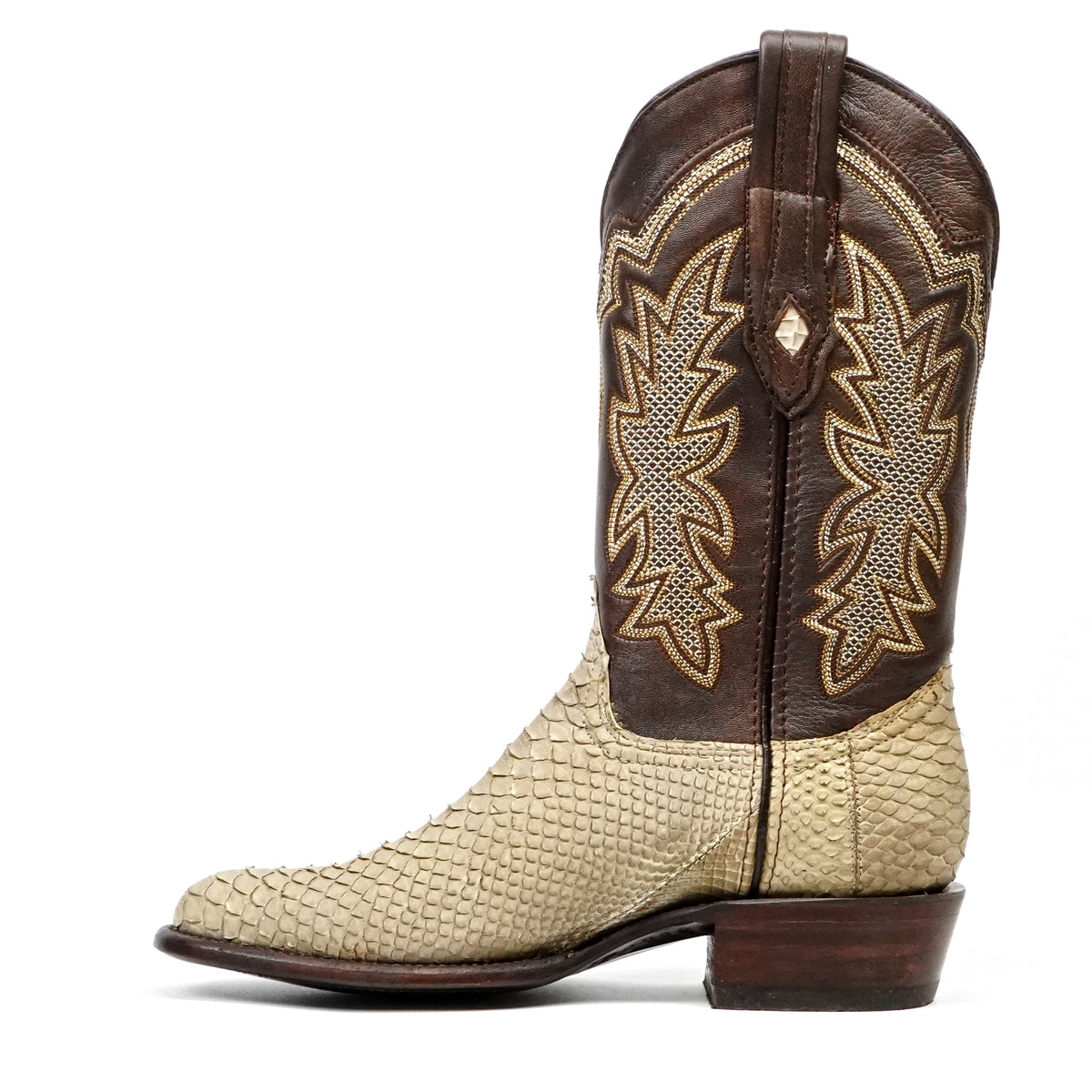 Botas Python Tanner - Cappuccino - Punta Roper (PN240)