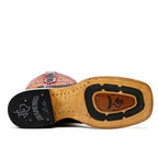 Botas Braxton Python - Negro Mate - Punta Cuadrada