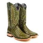 Botas Rhodes Caiman Belly - Agave - Punta Cuadrada (LM10)