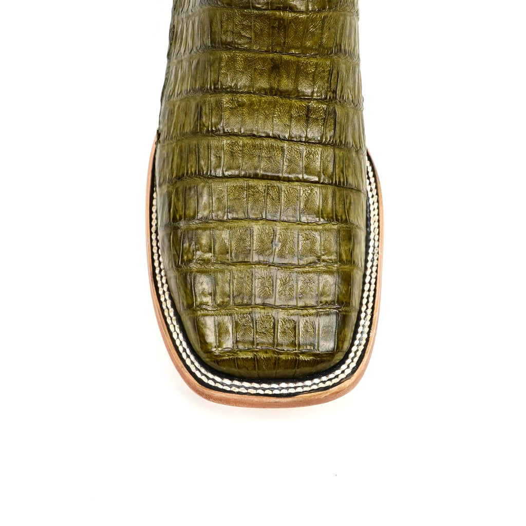 Botas Rhodes Caiman Belly - Agave - Punta Cuadrada (LM10)