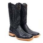 Rhodes Caiman Belly Boots - Navy Blue - Square Toe (LM10)