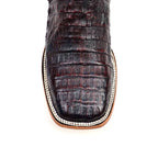 Botas Rhodes Caiman Belly - Cereza Negra - Punta Cuadrada (LM10)