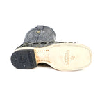 Botas Connor de Piel de Pirarucú - Gris Oscuro - Punta Cuadrada (PZ60)