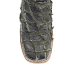 Botas Connor de Piel de Pirarucú - Gris Oscuro - Punta Cuadrada (PZ60)