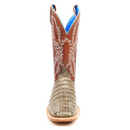 Ranger Caiman Belly Boots - Gray - Square Toe
