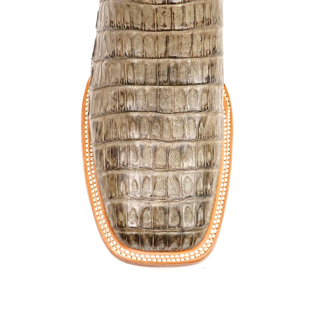 Ranger Caiman Belly Boots - Gray - Square Toe