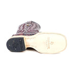 Botas Rhodes de cola de cocodrilo del Nilo - Cereza negra - Punta cuadrada (LM10)