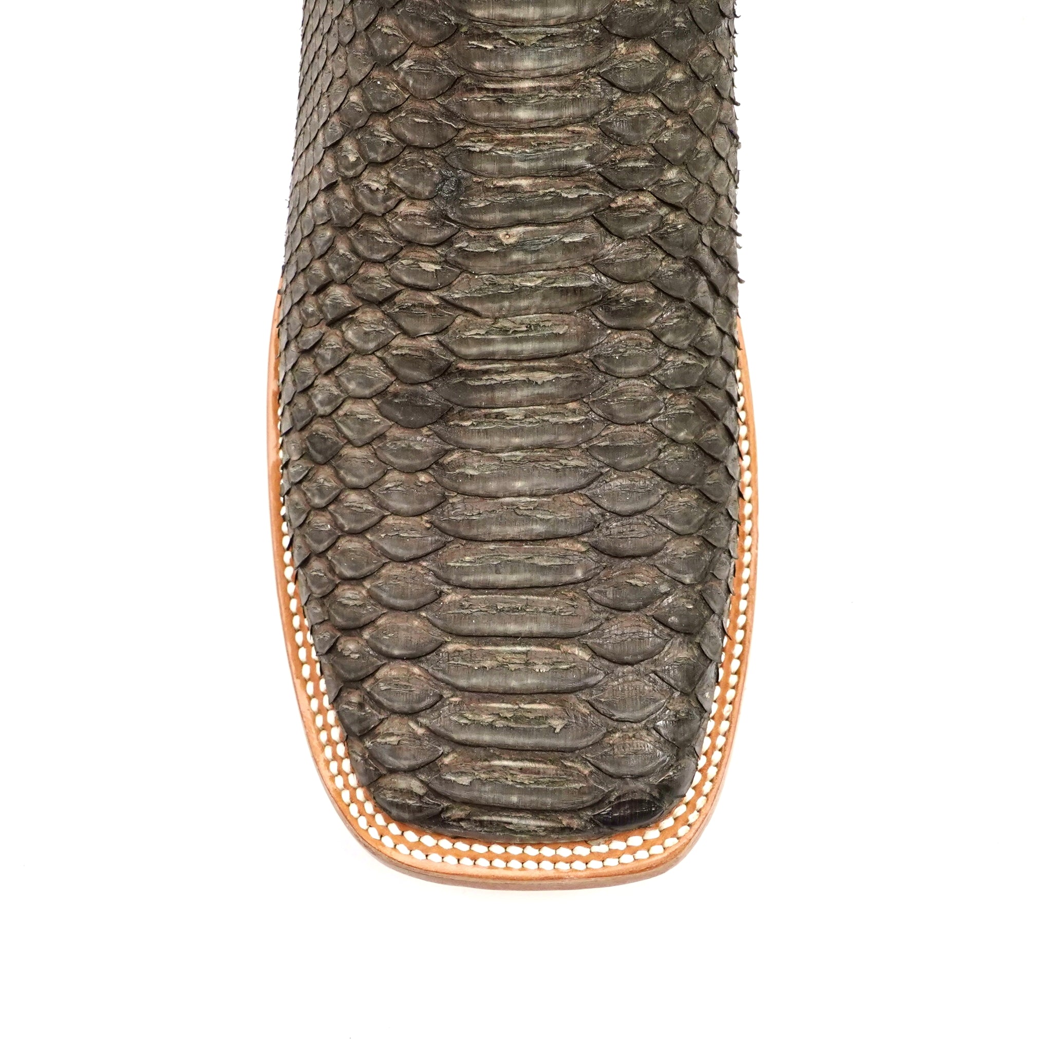 Braxton Python Boots - Oxford Gray - Square Toe