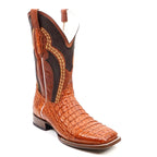 Botas Ranger Caimán Cuerno Dorso - Brandy - Punta Cuadrada