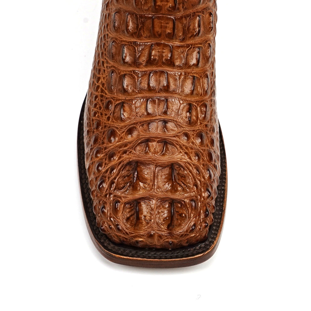 James Alligator Head Boots - Antique - Square Toe (AP50)