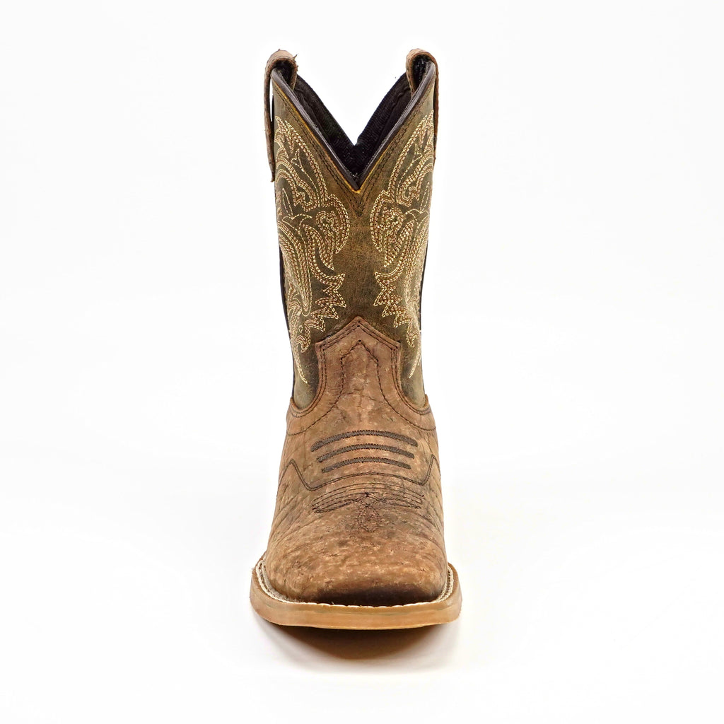 Kids Cowboy Boots - Brown - Square Toe (TCK004)